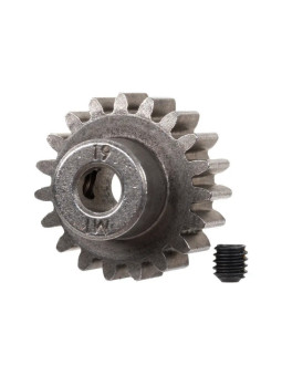 TRAXXAS GEAR 19-T PINION (1.0 METRIC PITCH) (FITS 5MM SHAFT) / SET SCREW 6480X