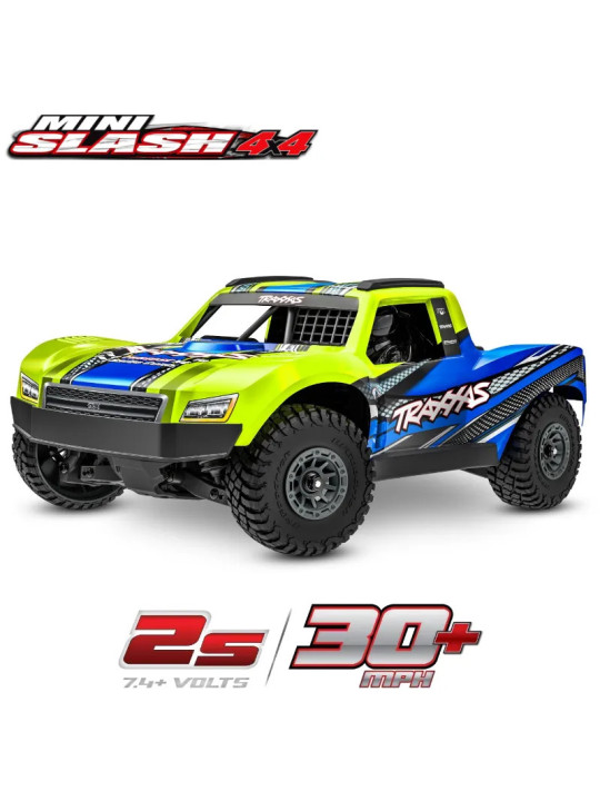 TRAXXAS MINI SLASH BL-2S W/BATTERY / CHARGER USB TQ 2.4 GHZ RTR 108164-1