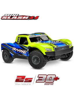 TRAXXAS MINI SLASH BL-2S USB AVEC ACCUS / CHARGEUR USB TQ 2.4 GHZ RTR 108164-1