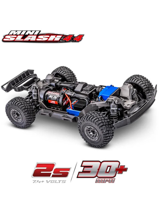 TRAXXAS MINI SLASH BL-2S W/BATTERY / CHARGER USB TQ 2.4 GHZ RTR 108164-1