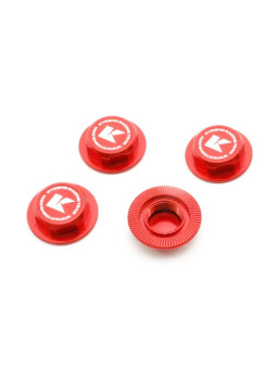 KYOSHO 1/8 INFERNO SERRATED CLOSED WHEEL NUTS (4) RED IFW649R