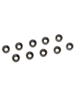 KYOSHO RONDELLES INCURVÉES 3MM. (10) GUN METAL W0146GM