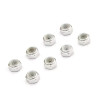 KYOSHO MINI-Z M2 NYLON COLOR ALU WHEEL NUT (8) SILVER MZW128S