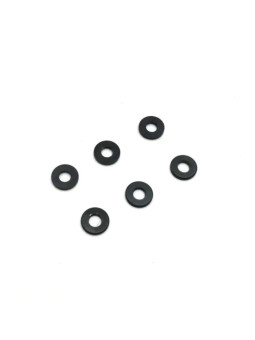 KYOSHO BLACK  ANODIZED WASHER 3X7X1MM. (6) 97059-01BK