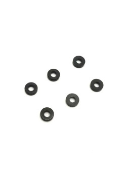 KYOSHO RONDELLES ANODISÉES 3X7X2MM (6) - NOIRES 97059-02BK