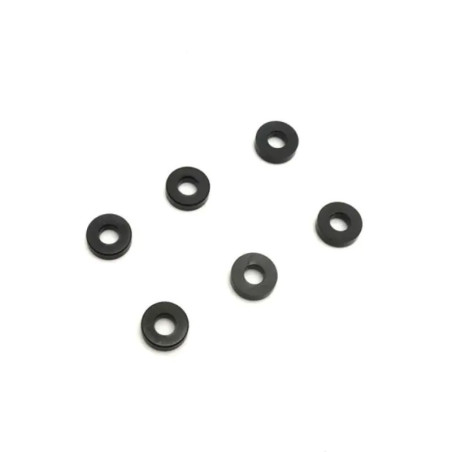 KYOSHO BLACK  ANODIZED WASHER 3X7X2MM. (6) 97059-02BK
