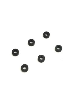 KYOSHO RONDELLES ANODISÉES 3X7X3MM (6) - NOIRES 97059-03BK
