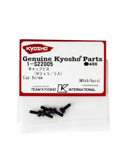 KYOSHO M2.0X5MM METALLIC CAP SCREWS (5) 1-S22005