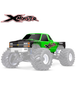 TRAXXAS BODY X-MAXX MT CHEVY K1500 GREEN COMPLETE 7697-GRN