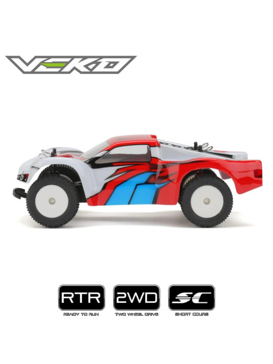 VEKO MINI SC ROUGE 1:24 SHORT COURSE RTR AVEC GYRO VK0002-RD