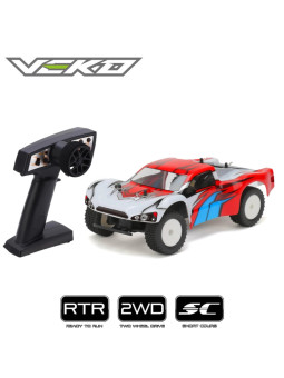 VEKO MINI SC ROUGE 1:24 SHORT COURSE RTR AVEC GYRO VK0002-RD