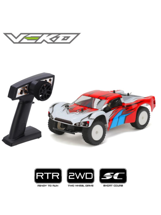 VEKO MINI SC ROUGE 1:24 SHORT COURSE RTR AVEC GYRO VK0002-RD