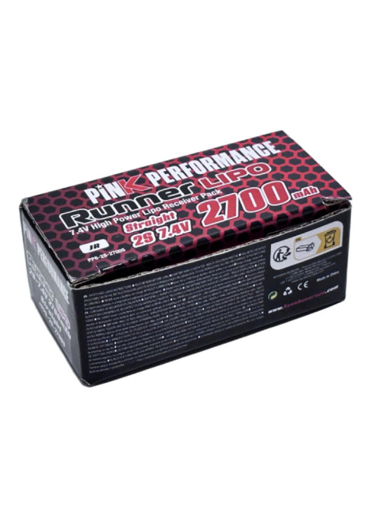 PINK RUNNER BATTERIE RX LIPO 2S 7.4V-2700 (JR) 115G - HUMPXL PP6-2S-2700H
