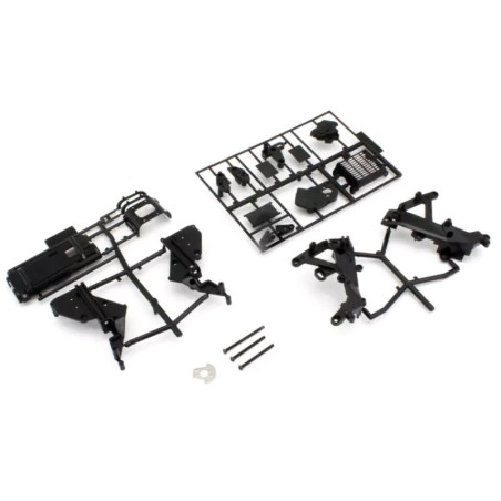 KYOSHO HANGING-ON RACER MAIN FRAME AND GEARBOX SET (YZR500/BLACK) GP101BK
