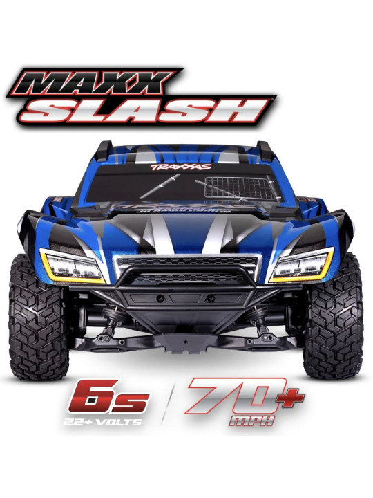 TRAXXAS MAXX SLASH 6S 4WD BRUSHLESS SHORT COURSE TRUCK BLUE TQi TSM RTR 102076-4-BLUE