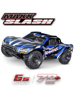 TRAXXAS MAXX SLASH 6S 4WD BRUSHLESS SHORT COURSE TRUCK BLUE TQi TSM RTR 102076-4-BLUE