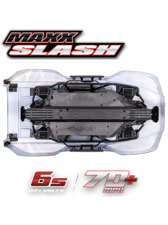 TRAXXAS MAXX SLASH 6S 4WD BRUSHLESS SHORT COURSE TRUCK BLUE TQi TSM RTR 102076-4-BLUE
