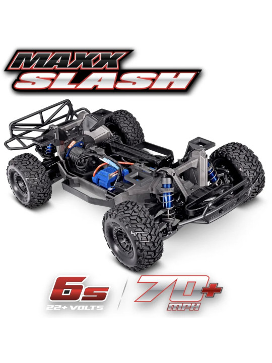 TRAXXAS MAXX SLASH 6S 4WD BRUSHLESS SHORT COURSE TRUCK RED TQi TSM RTR 102076-4-RED