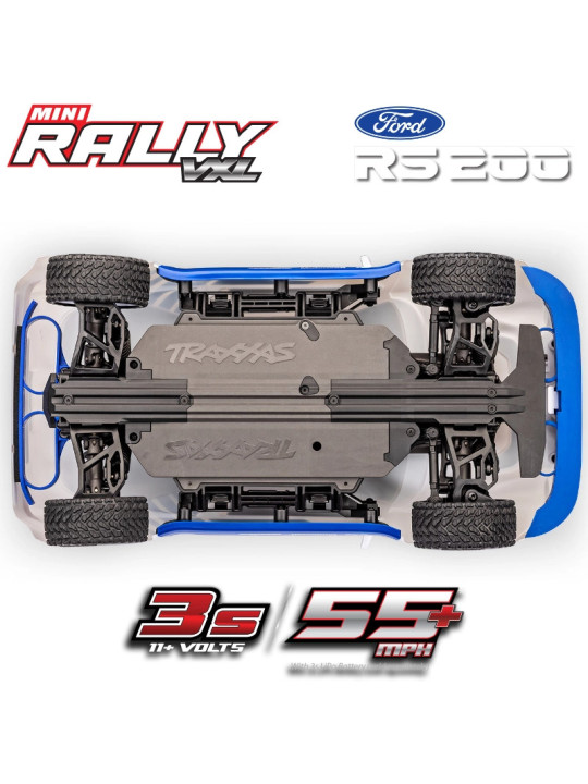 TRAXXAS MINI RALLY VXL-3S USB AVEC ACCU / CHARGEUR USB TQi 2.4 GHZ RTR 108046-1