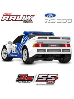 TRAXXAS MINI RALLY VXL-3S W/BATTERY / CHARGER USB TQi 2.4 GHZ RTR 108046-1-WHT