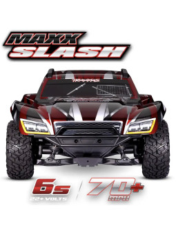 TRAXXAS MAXX SLASH 6S 4WD BRUSHLESS SHORT COURSE TRUCK RED TQi TSM RTR 102076-4-RED