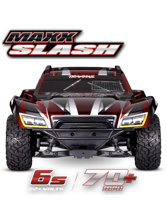 TRAXXAS MAXX SLASH 6S 4WD BRUSHLESS SHORT COURSE TRUCK RED TQi TSM RTR 102076-4-RED