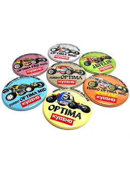 KYOSHO VINTAGE 4WD BUGGY BADGE (7PCS) 87526