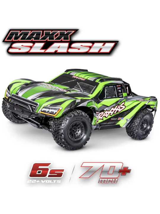 TRAXXAS MAXX SLASH 6S 4WD BRUSHLESS SHORT COURSE TRUCK VERT TQi TSM RTR 102076-4-GRN