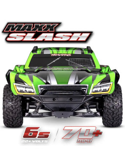 TRAXXAS MAXX SLASH 6S 4WD BRUSHLESS SHORT COURSE TRUCK GREEN TQi TSM RTR 102076-4-GRN