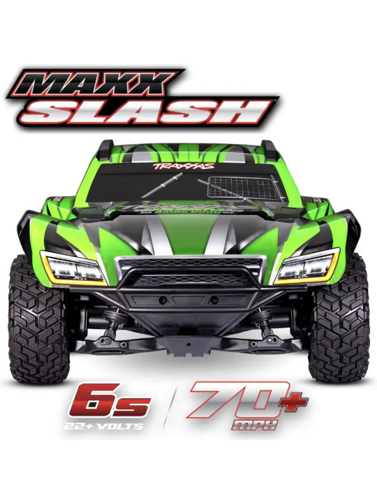 TRAXXAS MAXX SLASH 6S 4WD BRUSHLESS SHORT COURSE TRUCK GREEN TQi TSM RTR 102076-4-GRN