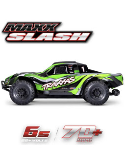 TRAXXAS MAXX SLASH 6S 4WD BRUSHLESS SHORT COURSE TRUCK GREEN TQi TSM RTR 102076-4-GRN