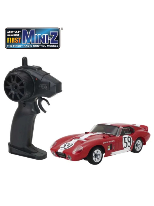 KYOSHO FIRST MINI-Z 1:28 SHELBY COBRA DAYTONA NO.59 ROUGE 66611A