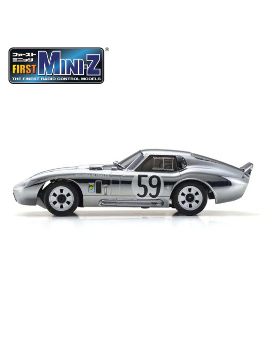 KYOSHO FIRST MINI-Z 1:28 SHELBY COBRA DAYTONA CHROME 66611C