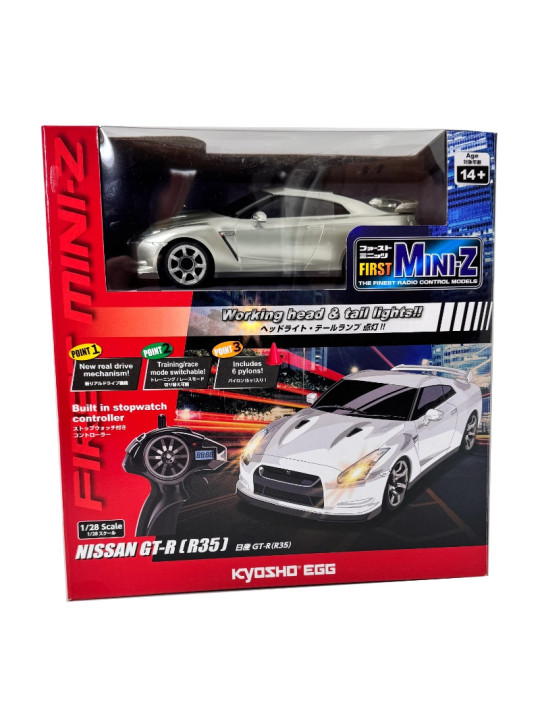KYOSHO FIRST MINI-Z 1:28 NISSAN GT-R R35 SILVER 66608A