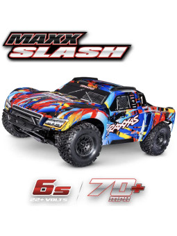 TRAXXAS MAXX SLASH 6S 4WD BRUSHLESS SHORT COURSE TRUCK ROCK N ROLL TQi TSM RTR 102076-4-RNR