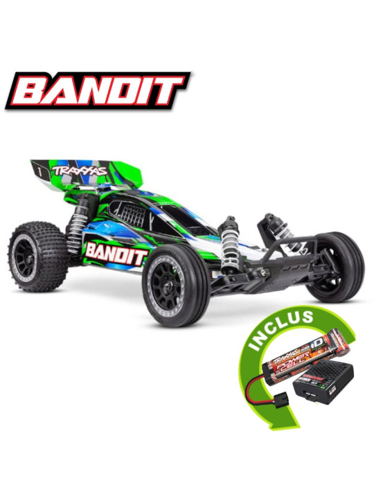 TRAXXAS BANDIT 4X2 BRUSHED WITH BATTERY / CHARGER USB HD 24254-8