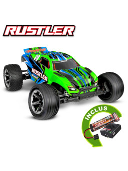 TRAXXAS RUSTLER 4X2 BRUSHED WITH BATTERY / CHARGER USB HD 37254-8