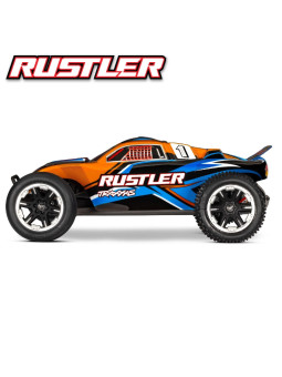 TRAXXAS RUSTLER 4X2 BRUSHED WITH BATTERY / CHARGER USB HD 37254-8