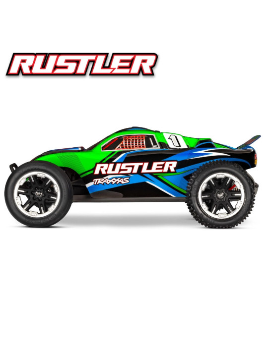 TRAXXAS RUSTLER 4X2 BRUSHED AVEC ACCUS / CHARGEUR USB HD 37254-8