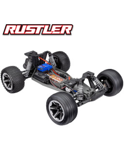 TRAXXAS RUSTLER 4X2 BRUSHED WITH BATTERY / CHARGER USB HD 37254-8