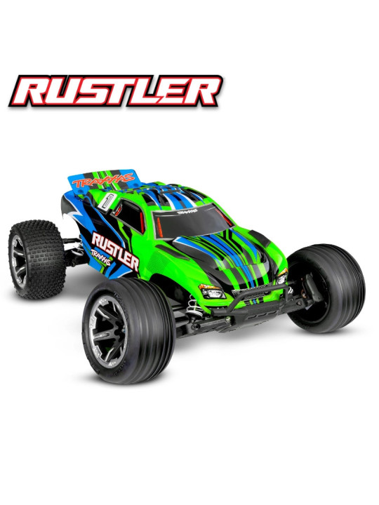 TRAXXAS RUSTLER 4X2 BRUSHED WITH BATTERY / CHARGER USB HD 37254-8
