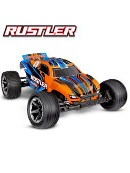 TRAXXAS RUSTLER 4X2 BRUSHED AVEC ACCUS / CHARGEUR USB HD 37254-8