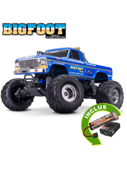 TRAXXAS BIGFOOT CLASSIC 4X2 MONSTER TRUCK BRUSHED ACCUS / CHARGEUR USB 36234-8-CLASSIC
