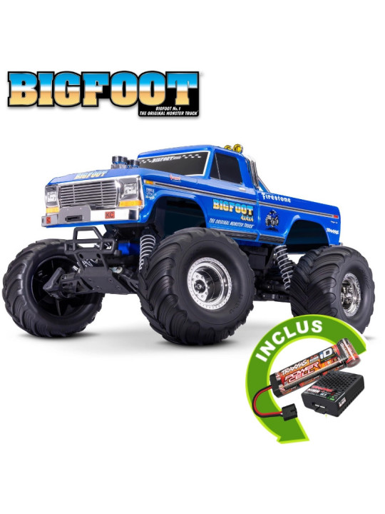 TRAXXAS BIGFOOT CLASSIC 4X2 MONSTER TRUCK BRUSHED / USB CHARGER 36234-8-CLASSIC