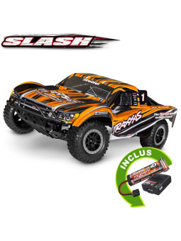 TRAXXAS SLASH 4X2 BRUSHED AVEC ACCUS / CHARGEUR USB HD 58234-8