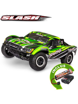 TRAXXAS SLASH 4X2 BRUSHED WITH BATTERY / CHARGER USB HD 58234-8