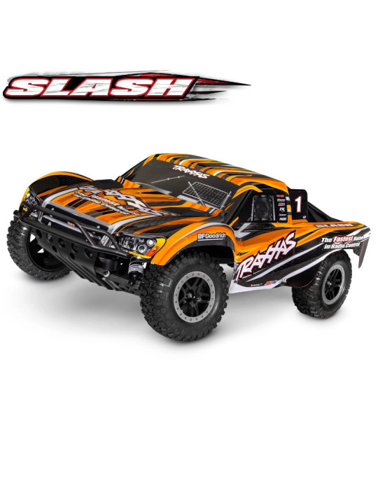 TRAXXAS SLASH 4X2 BRUSHED AVEC ACCUS / CHARGEUR USB HD 58234-8