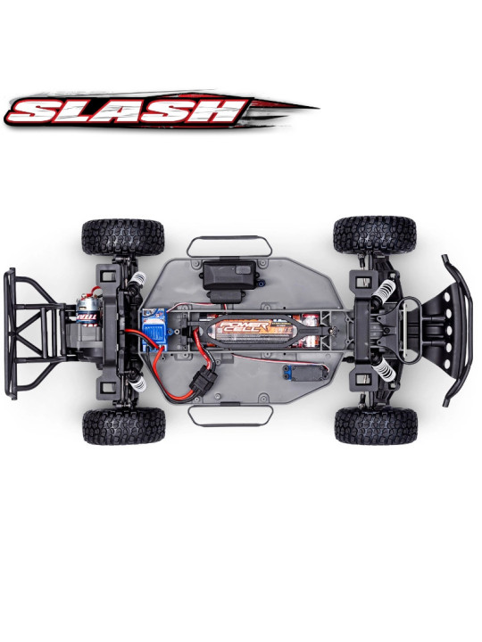 TRAXXAS SLASH 4X2 BRUSHED AVEC ACCUS / CHARGEUR USB HD 58234-8