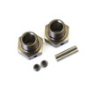 KYOSHO EXAGONES DE ROUES LARGE 2PCS/GUNMETAL/MP9 IFW444GM