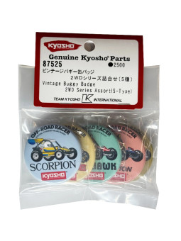 KYOSHO VINTAGE 2WD BUGGY BADGE (5PCS) 87525